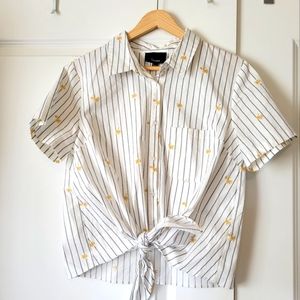 Lumiere button down tie front